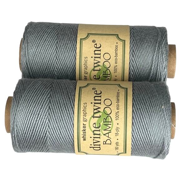 NEW Pack (2) Bakers Twine 100% ECO BAMBOO 180 Yards 18 PLY Gray String NWT - Picture 3 of 4